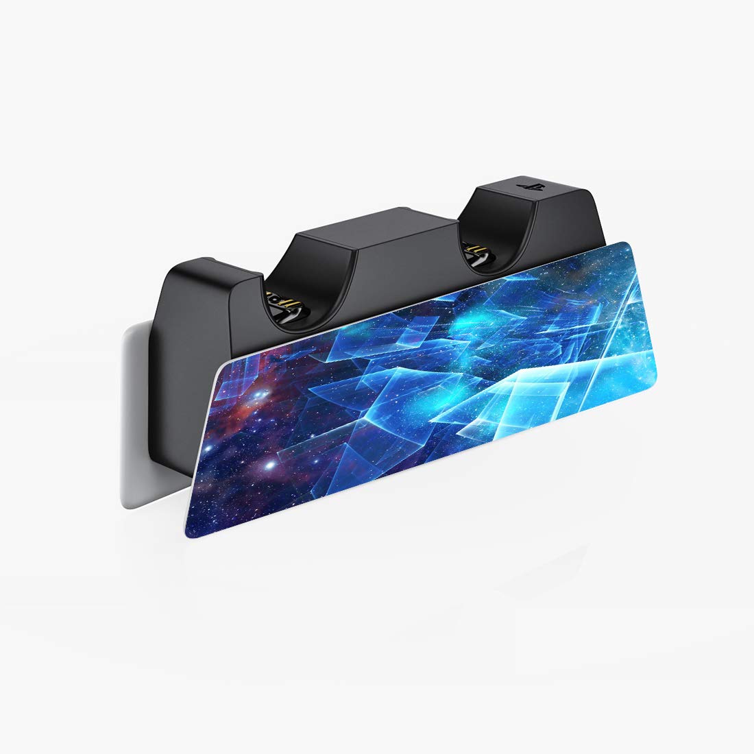 PlayVital for ps5 Skin - Disc Edition Full Set Vinyl Decal Sticker, Cover Skin Accessories for ps5 Controller & Charging Station & Headset & Media Remote - Multidimensional Galaxy - 4