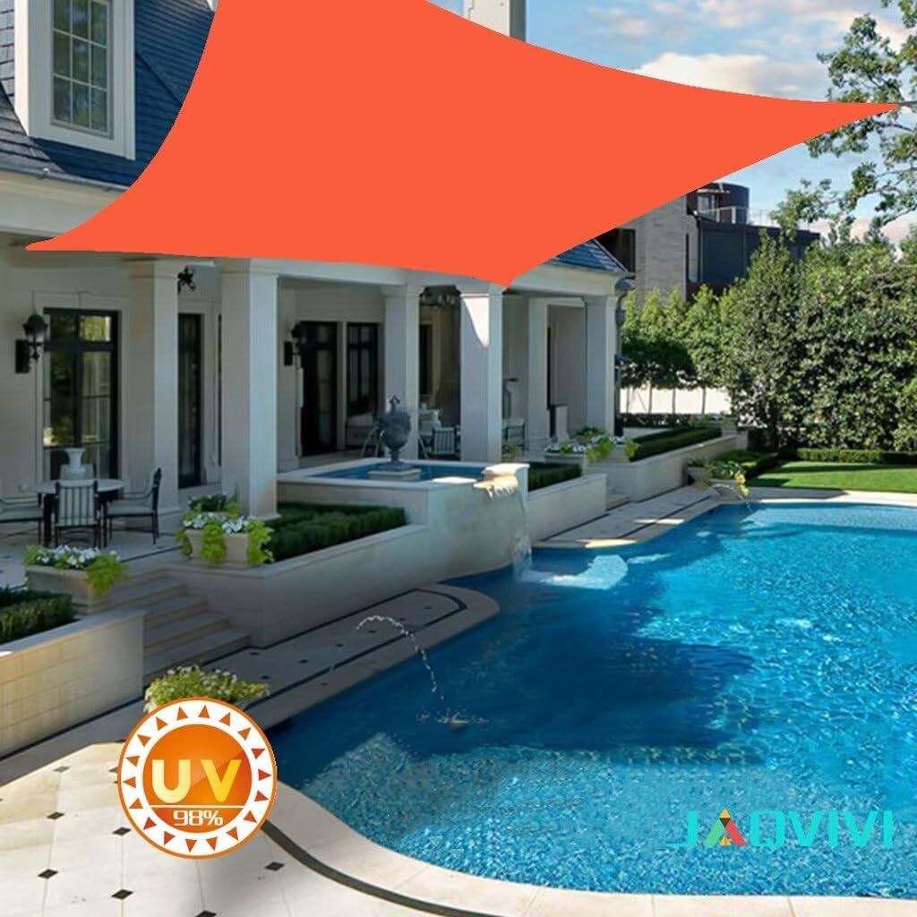 Rechteckiges Sonnensegel, 8 x 4 m, für Garten, Pool, Strand, wasserdicht und 95 % UV-Schutz Garten