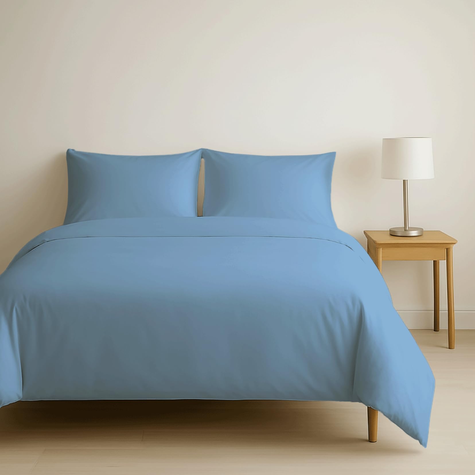 Dreema Novexa Double Duvet Cover Set | 100% Egyptian Cotton 400 Thread Count | 3 Piece Bedding Set with 2 Pillowcases | Luxury Hotel Quality Sateen Weave - Soft & Breathable (200x200cm) — image 1