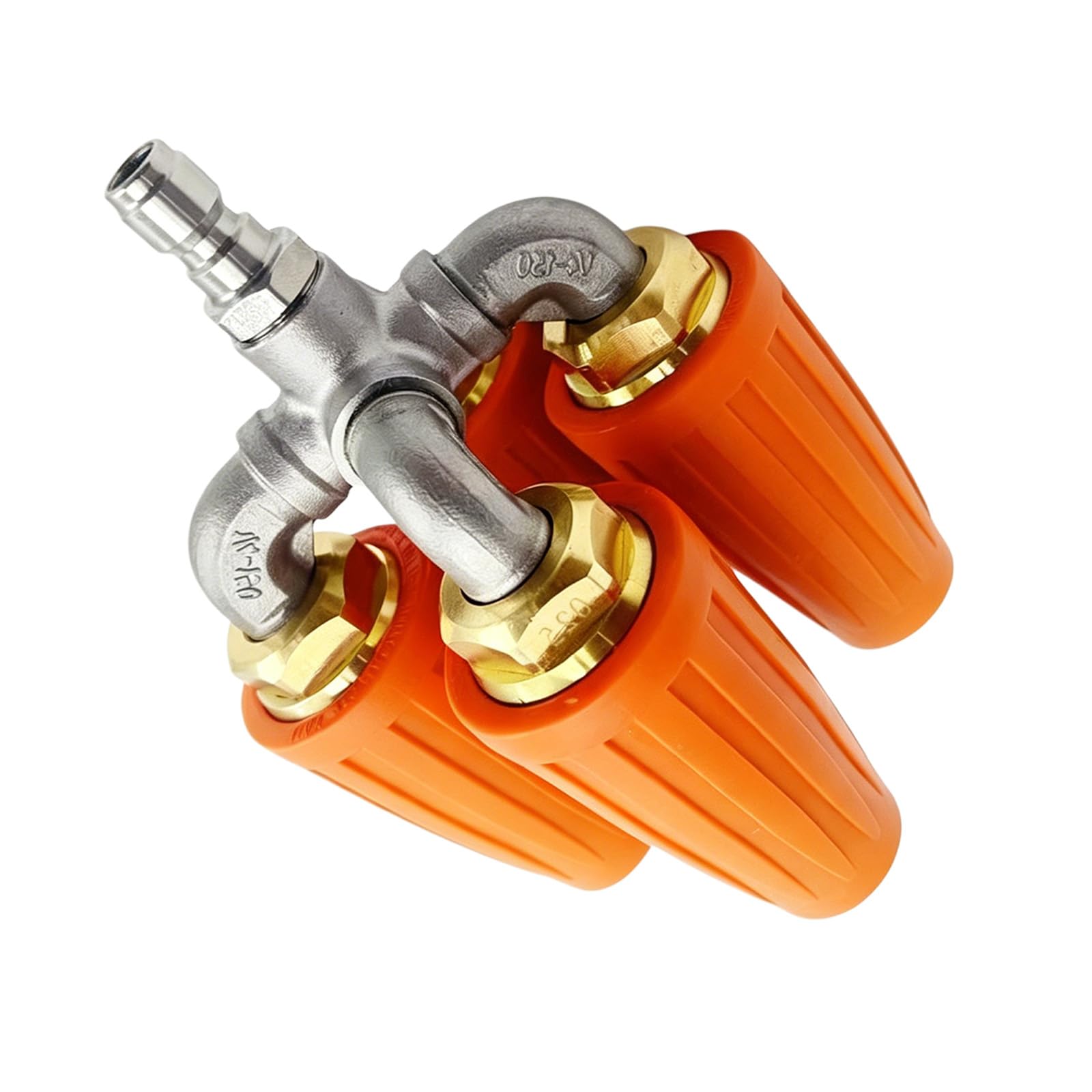 Industrial Grade 4 Way Brass Water Sprays Nozzle Washer Rotating Sprays for Construction Site Cleaning and Agricultural Use Industrial Pressure Washer Attachment