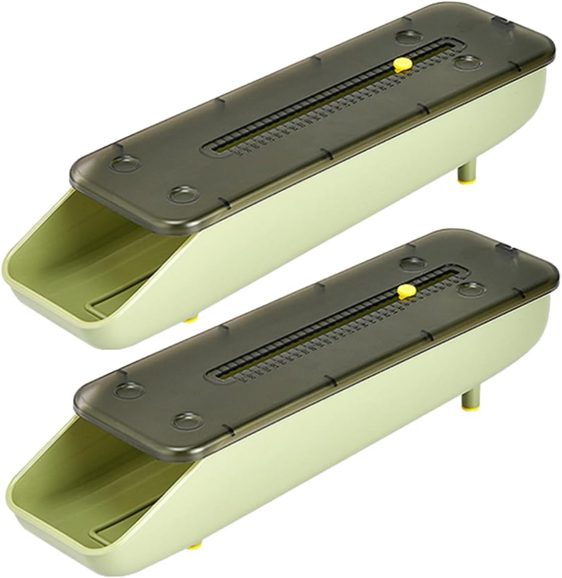 Angoily 2pcs Egg Storage Box Plastic Trays Egg Organizer for Refrigerator Out Egg Container Drawer Fridge Egg Holder Can Organizer for Fridge Plastic Pallet Egg Tray Egg Carton Porta