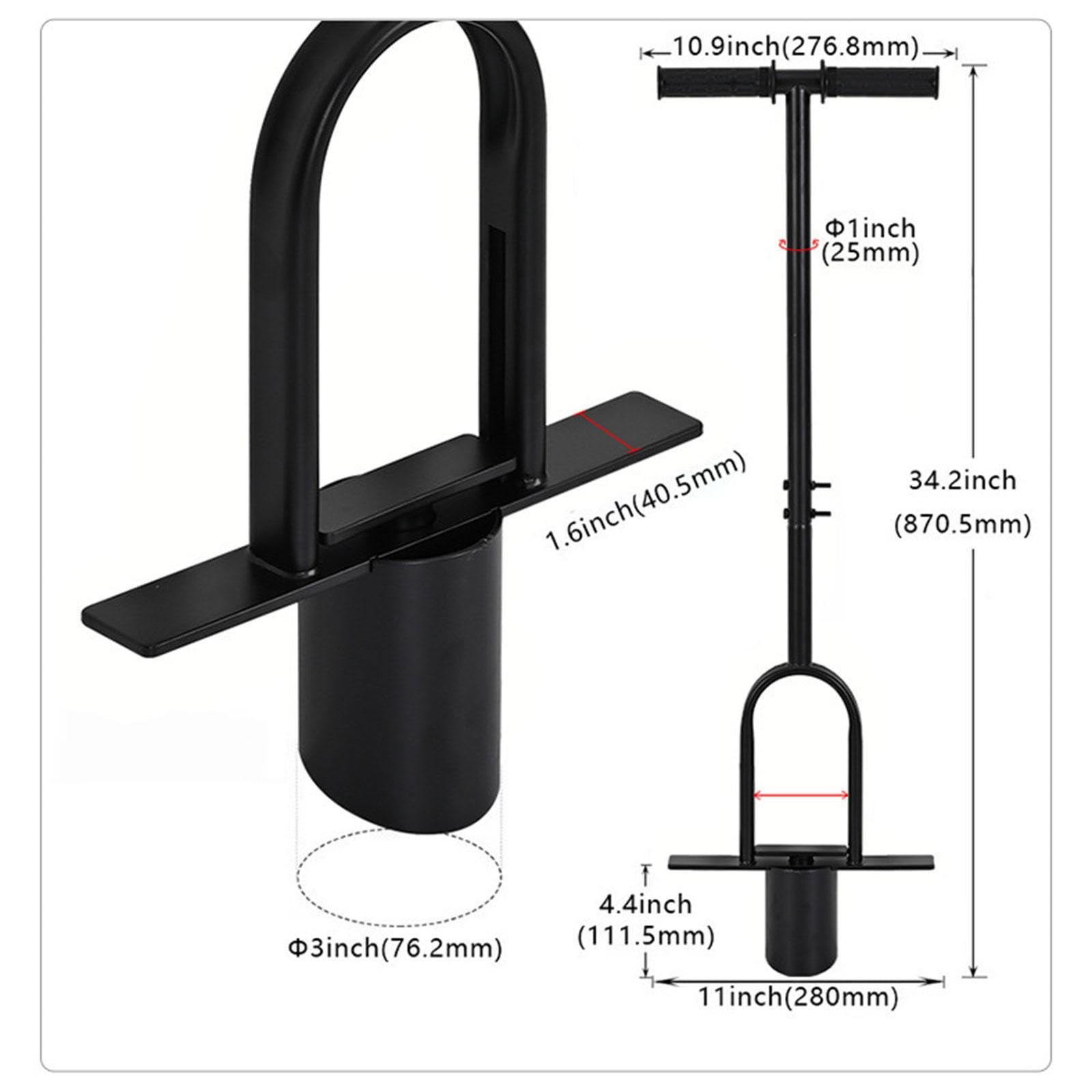 Milageto Accessoires pour planteuse de bulbes, échantillonneur de terre, outil de plantation réutilisable pour jonquilles et dahlias, transplanteur de fleurs, Canne Simple