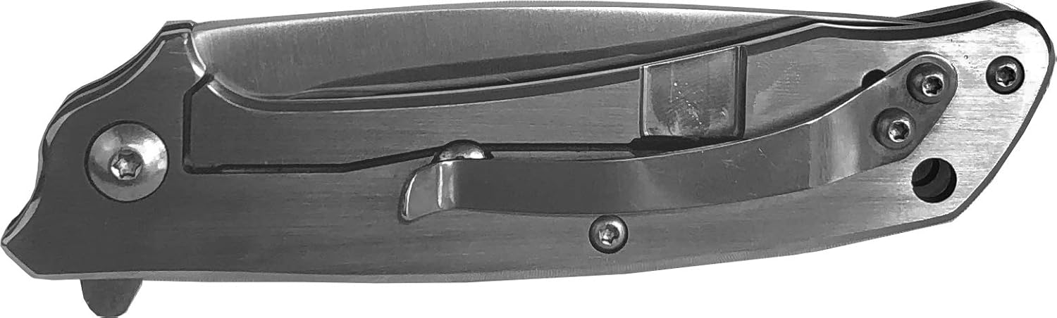 Roper Knives Deputy Folder 3.25 in Blade Stainless Handle, Silver