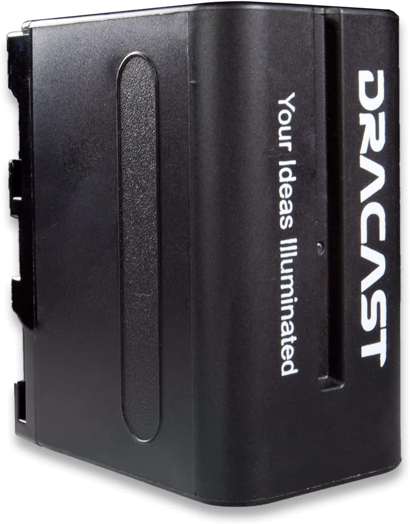 Dracast DRBK2NPF2CH6600 NPF 6600 mAh 2X Batteries/ 2X Chargers Combo, Black