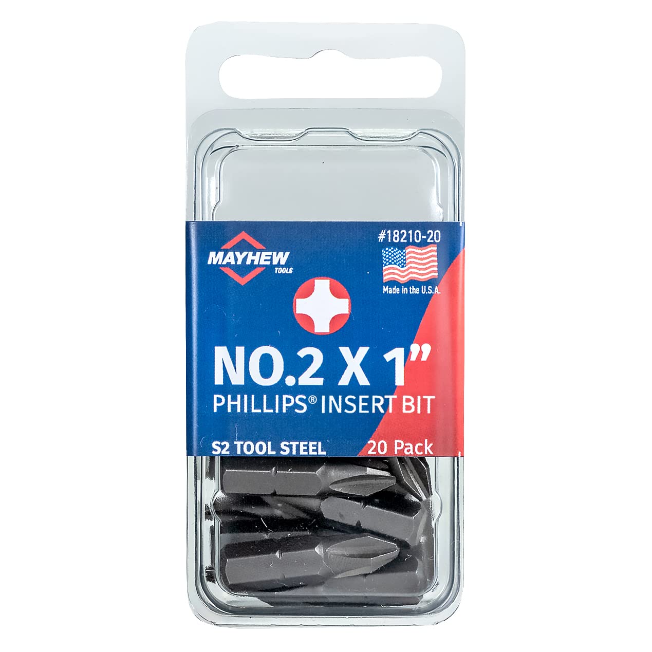 No. 2 brocas Phillips de 1 pulgada, paquete de 20