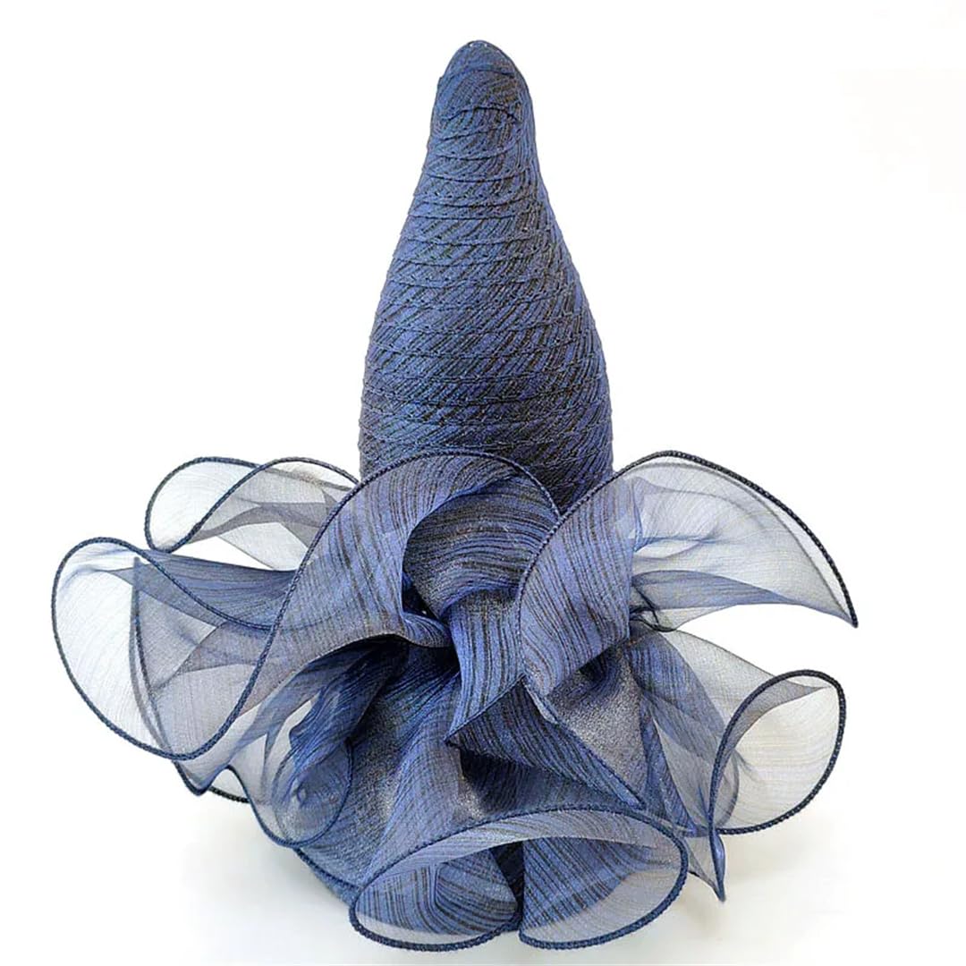 Yeuyyben Cappello estivo da donna in organza con fiore in rete, cappello da spiaggia, cappello da spiaggia a tesa larga, cappello da sole Sombreros De Mujer