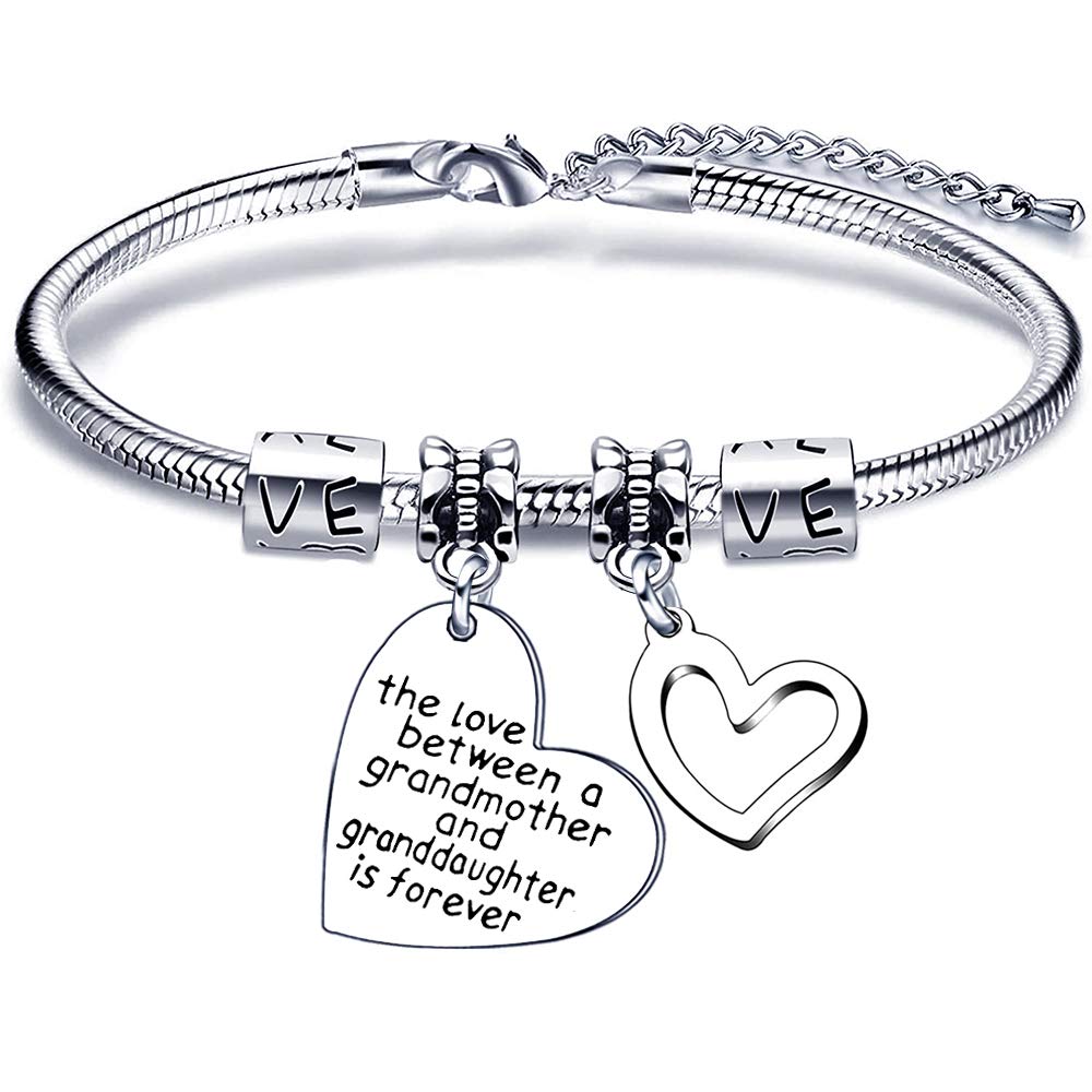 Collana Ti Voglio Bene Nonna con Ciondolo e Cuore Rosè - Idea Regalo