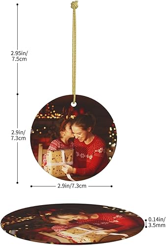 Miniatura 3 de Adornos de Navidad personalizados de cerámica, nuestro primer árbol de Navidad colgante 2023, decoración de regalo para Navidad, regalo