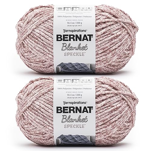 Image of Bernat Blanket Speckle Clay Brick Yarn - 2 Pack of 10.5oz /300g - Polyester - #6 Super Bulky - 220 Yards - Knitting & Crochet