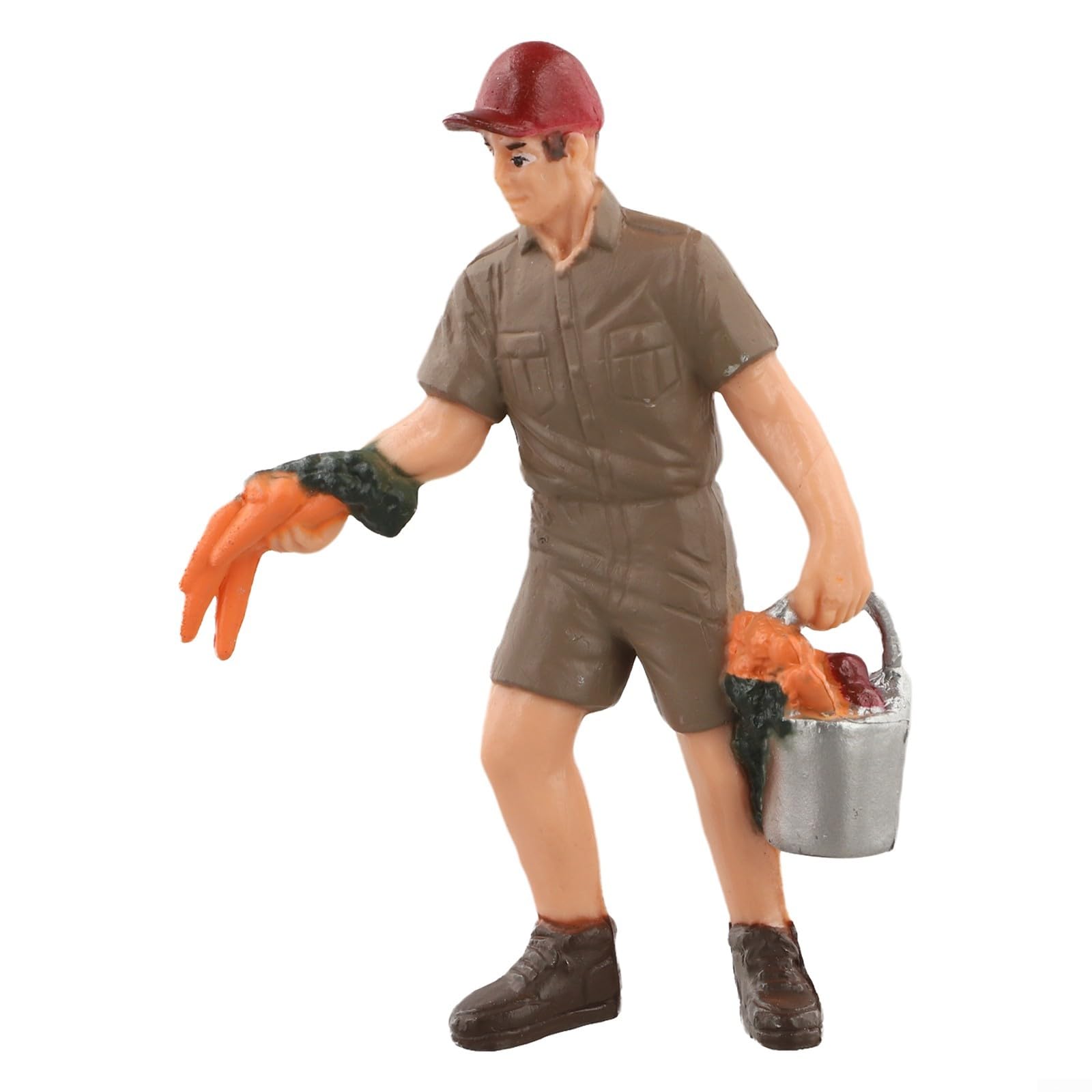 Caswynlife HO Scale Model Railroad Figures Painted Farmer And Shepherd PVC People, For Train Layout Scenery Farm Station Diorama Accessories(ZQ379)