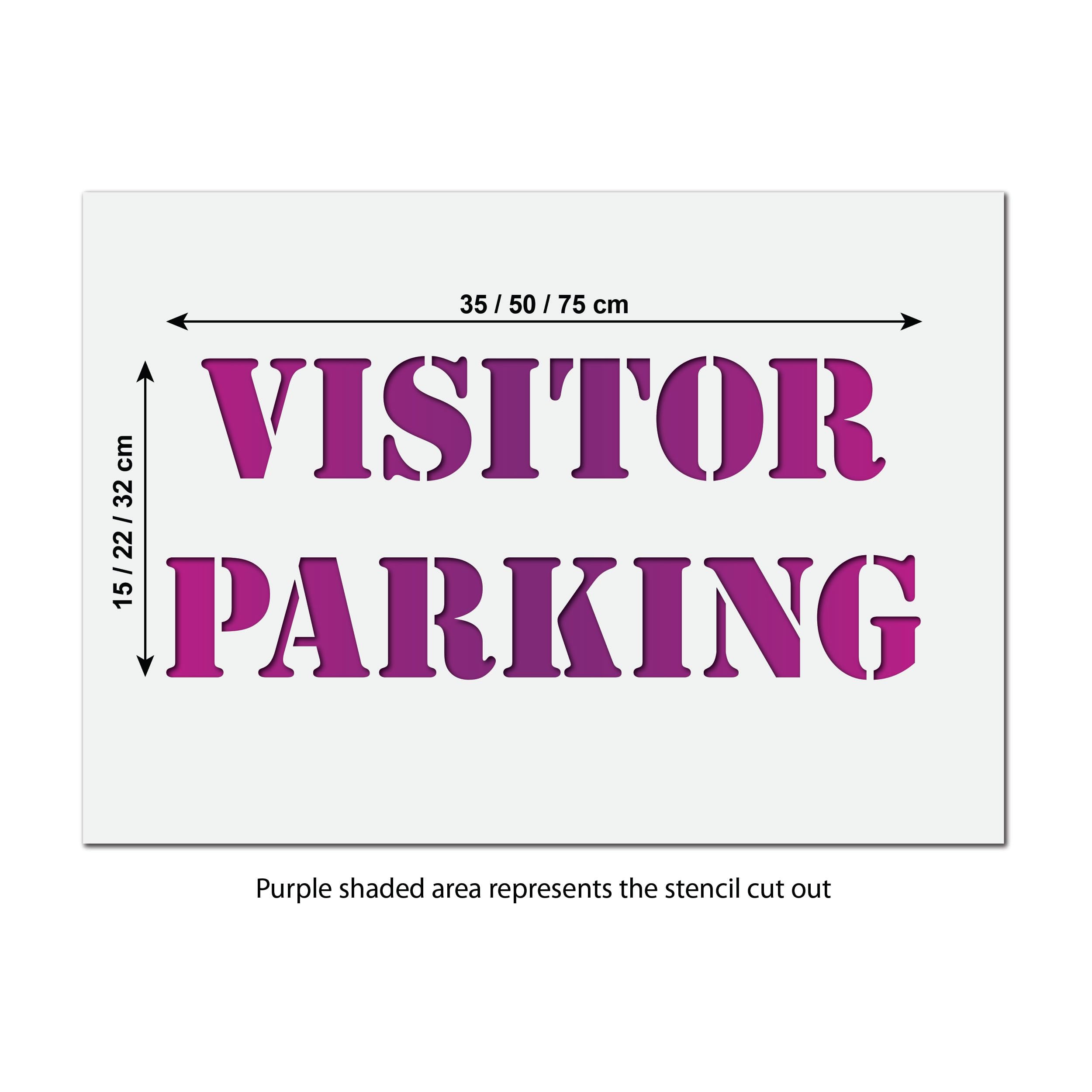 Visitor Parking Sign- Large Visitor Parking Text Template (Large (A1)) - Image 2
