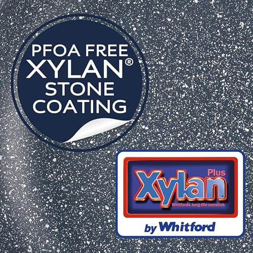 Russell Hobbs RH01003EU - Nightfall Stone, vassoio per pizza, vassoio per trucioli da forno, padella per pizza con rivestimento in pietra scura, 37 cm, effetto marmo blu - immagine 6