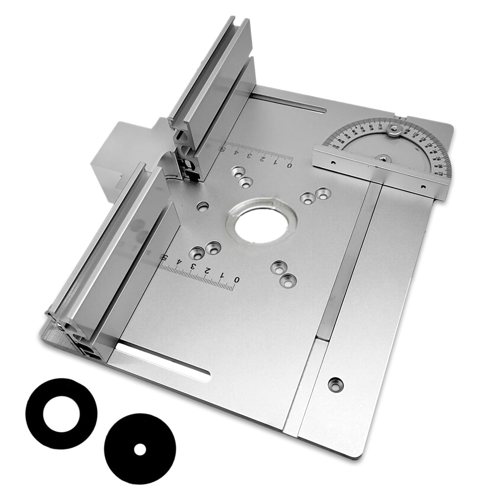 Piastra di inserimento per tavolo fresatrice, 2 in 1 piano ribaltabile da banco per lavorazione del legno per fresatrice/rifilatrice elettrica