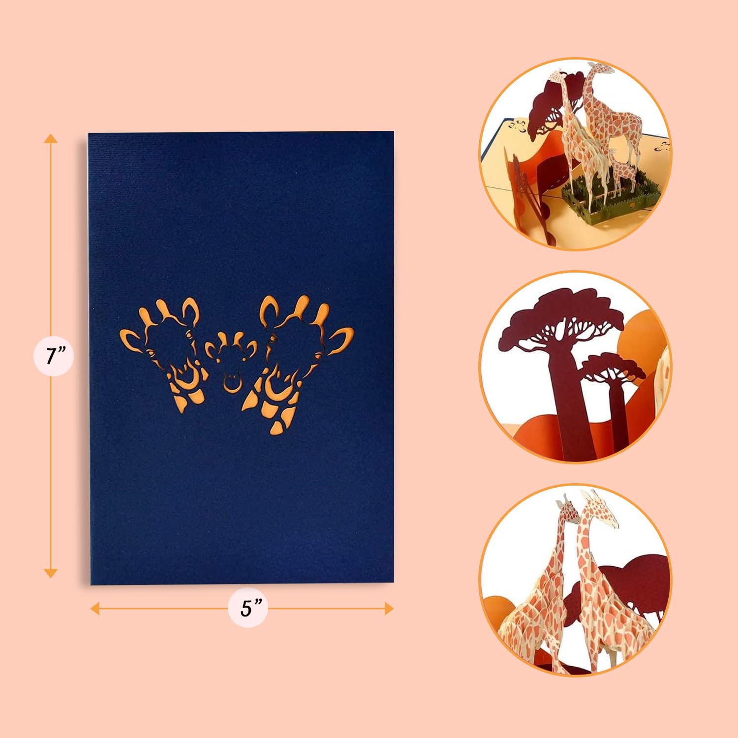 30 Babyparty-Einladungskarten „Giraffe & Dschungeltiere“ – Personalisierbare Fill-In-Karten
