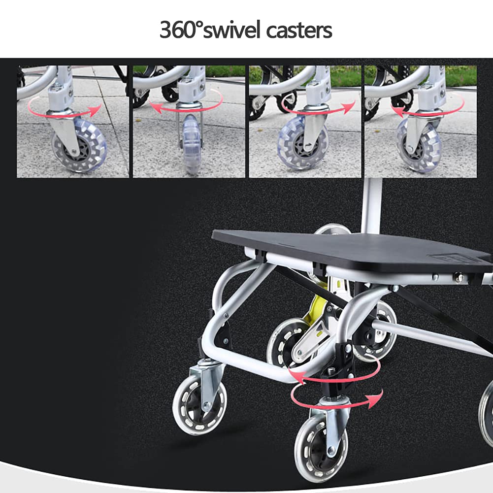 SHOPPING TROLLEY Torba na kółkach, wózek na zakupy, składany, 8 kół PU (przednie kółka obrotowe 360°), zdejmowany, do wspinania po schodach, wytrzymały, 65 kg, duży, 45 l, wodoodporny, do supermarketu