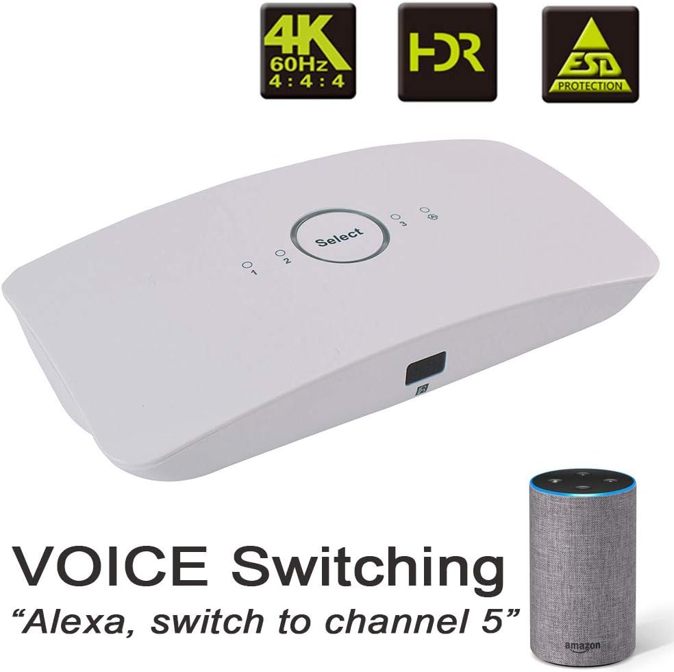 XOLORspace HDMI Switch HDMI Splitter HDMI Extender (Switch, 5x1 HDMI Switch 4K 60HZ Voice Switching)