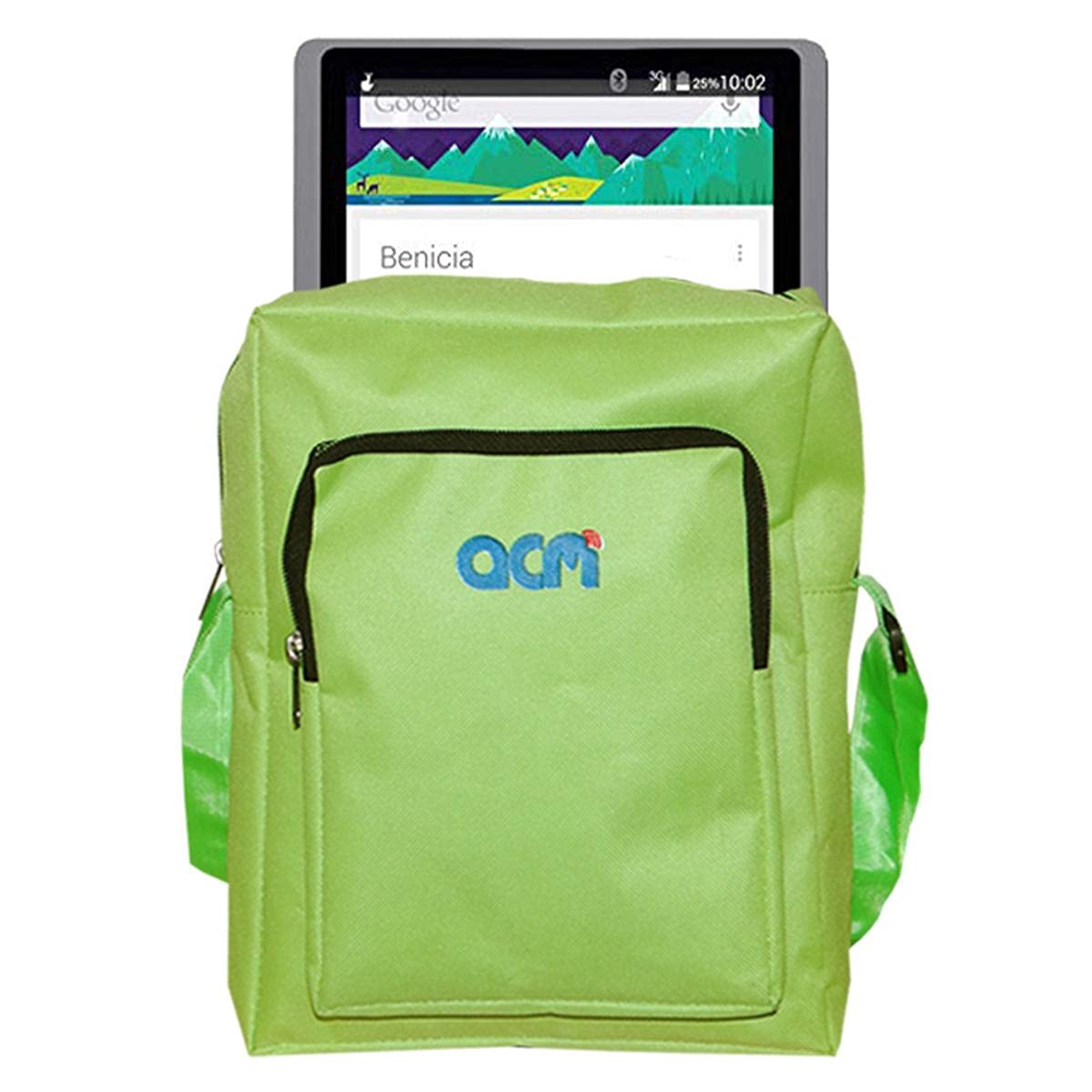 ACMClassic Soft Padded Shoulder Sling Bag Compatible with Domo Slate X15s Os10 7 Carrying Case Green