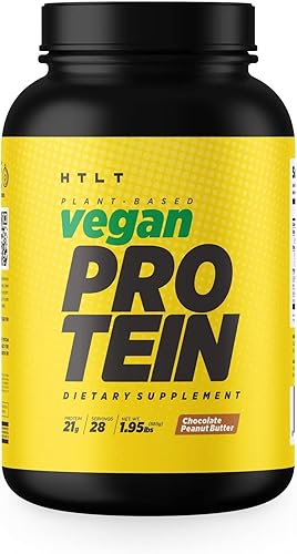 HTLT - Proteína vegana  Mantequilla de maní de chocolate, 1.16 oz por porción (28 porciones) Proteína vegana para mujeres y hombres  2 libras disponible en Yaxa Peru