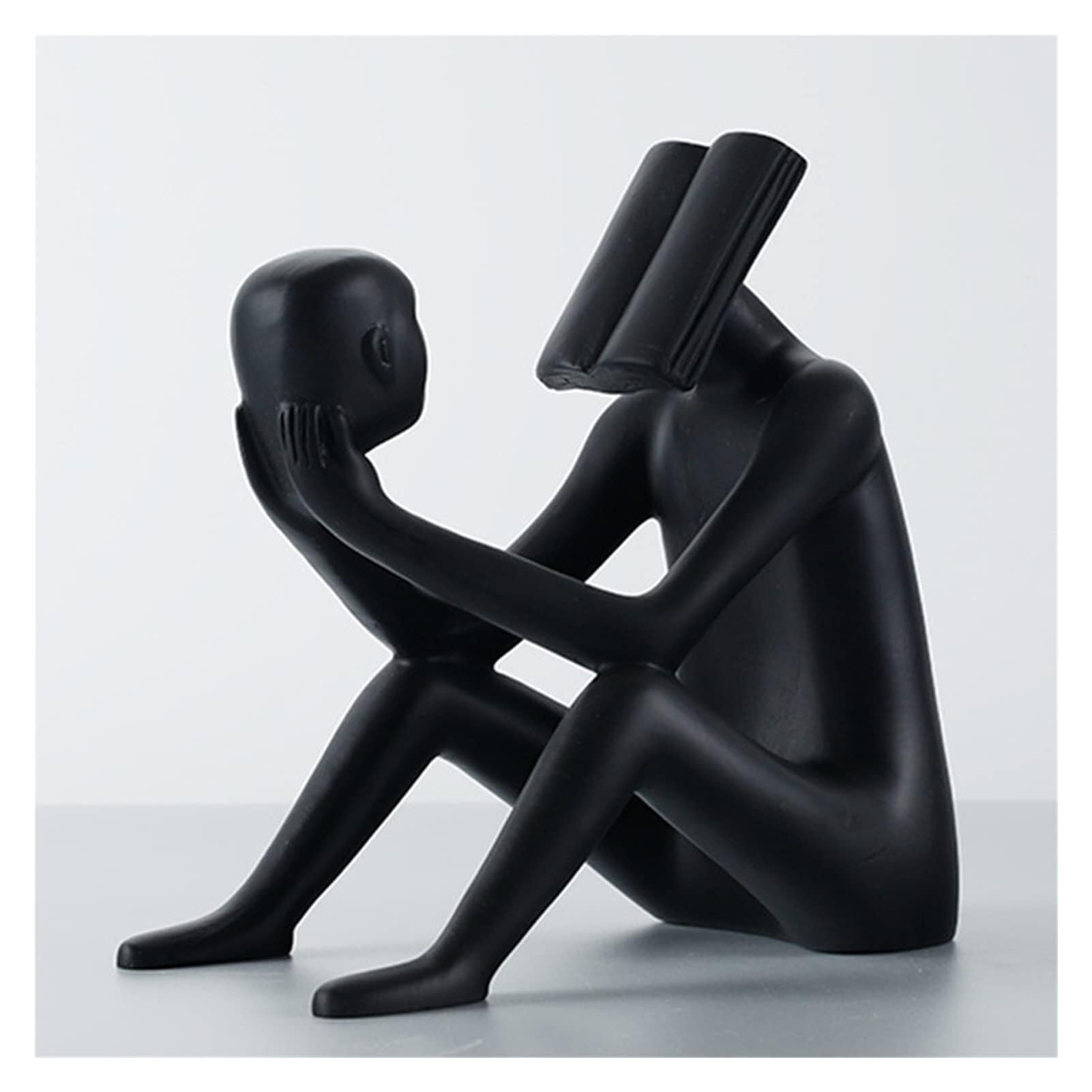 JJJing5 Decor Abstract Figure Sculpture Desktop Cabinet Porch Home Accessories Decor Nightstand Accessories(Black)