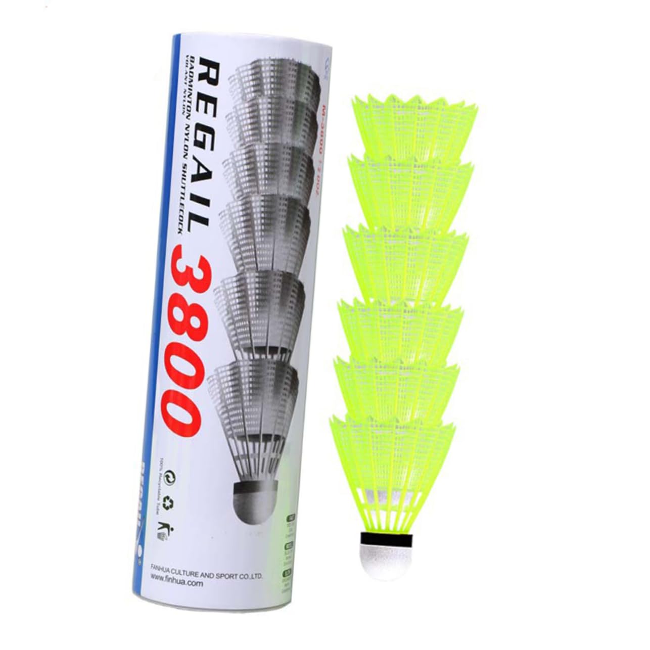 KESYOO 6pcs Nylon Badminton Birdies Shuttlecocks Birdies for Outdoor Indoor Play Sturdy Structure High Elasticity for School Fitness Activities