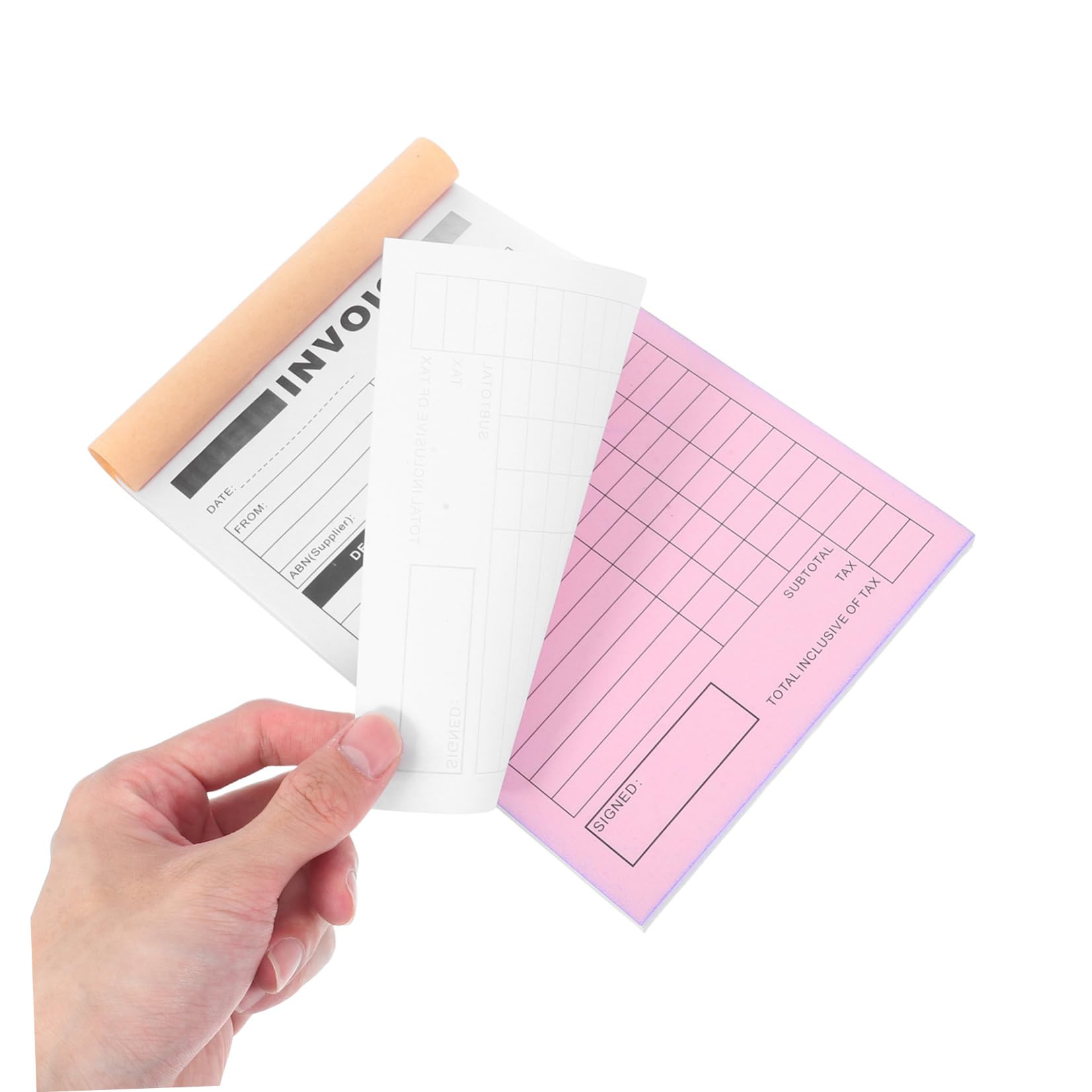 Operitacx 5 Piezas Talonarios Dos Partes con Base para Facturas y Recibos Libros de Pedidos para Pequeñas Portátiles y Prácticos para Artesanías y Restaurantes