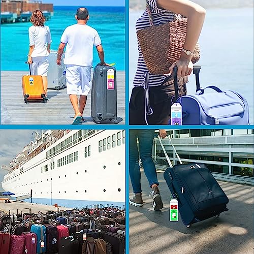 royal caribbean amp celebrity luggage tag holders with cruise lanyards - zip seal clear holders and badge holders for ship cards 6 tag holders  3 lanyards
