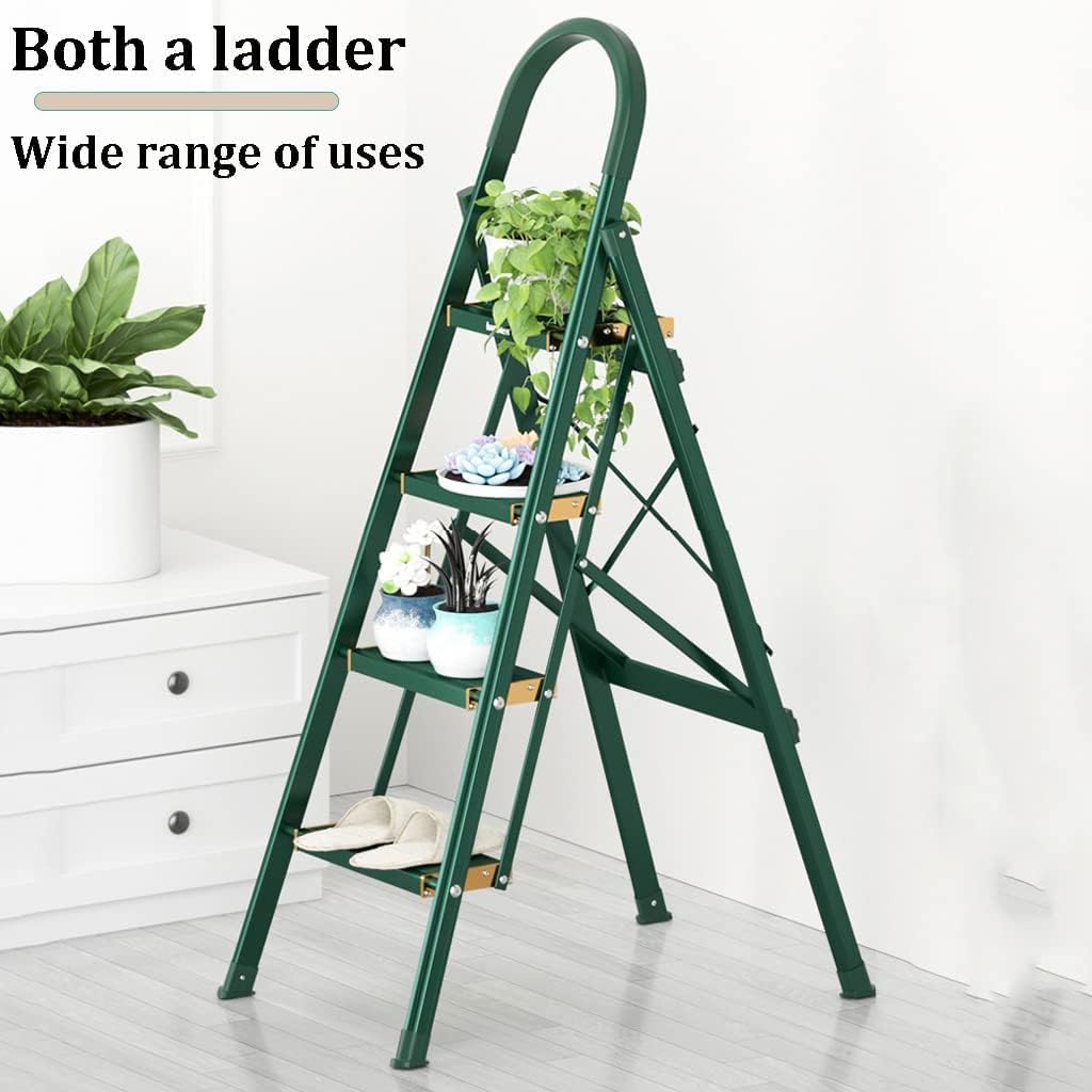 Foldable Telescoping Ladders, Portable Folding Ladder with Armrests, Multipurpose Household Step Ladders 330lb