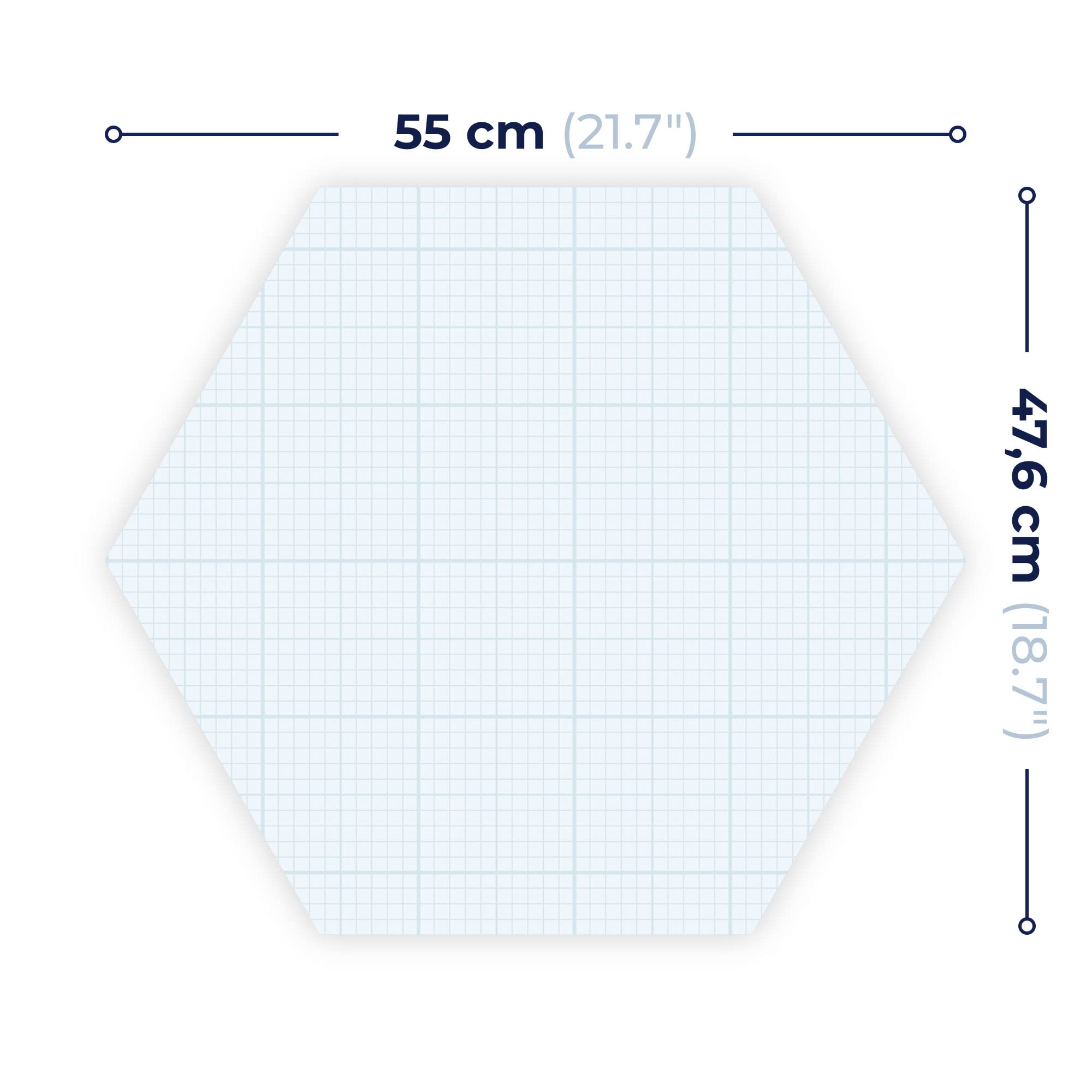 Szklana tablica magnetyczna | sześciokątny rozmiar 55 x 47,6 cm | motyw "nocny kolorowy deszcz" | tablica memo ze szkła | tablica magnetyczna z magnesami, długopisem i chusteczką do kuchni i