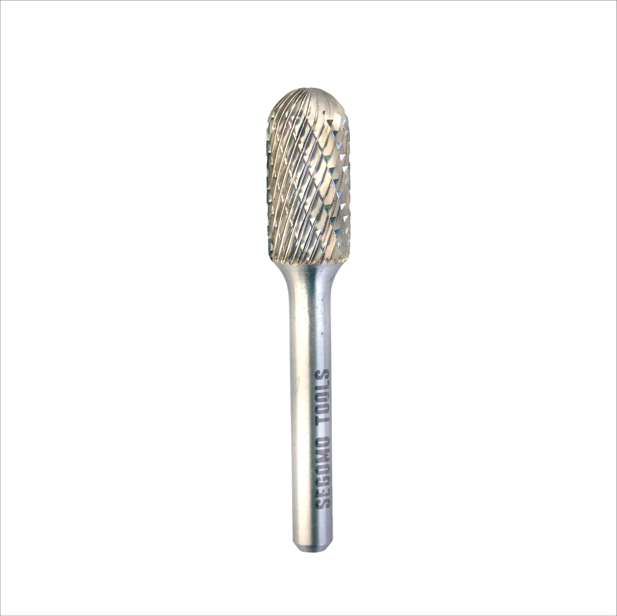 Segomo Tools SC-3, 1/4 Inch Shank, 3/4 Inch Cutting Length Double Cut Rotary Tungsten Carbide Burr For Grinding, Metal Deburring, Carving, Drilling, Engraving (1 Piece) - CBSC3DC
