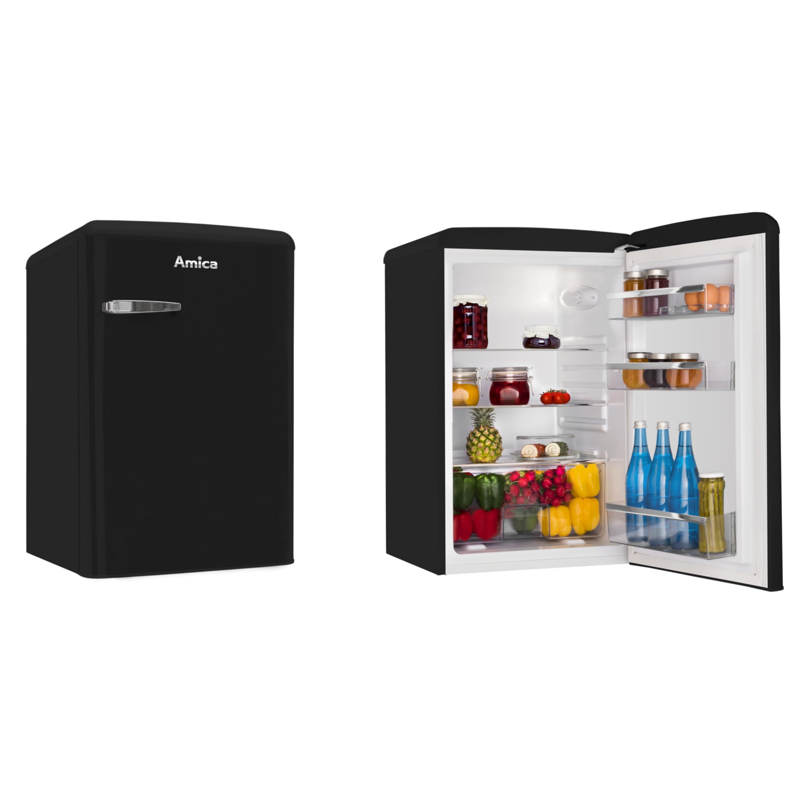 Amica Retro Vollraum-Kühlschrank 120 L 87,5 x 55 x 61,5 cm VKS 15624-1 S