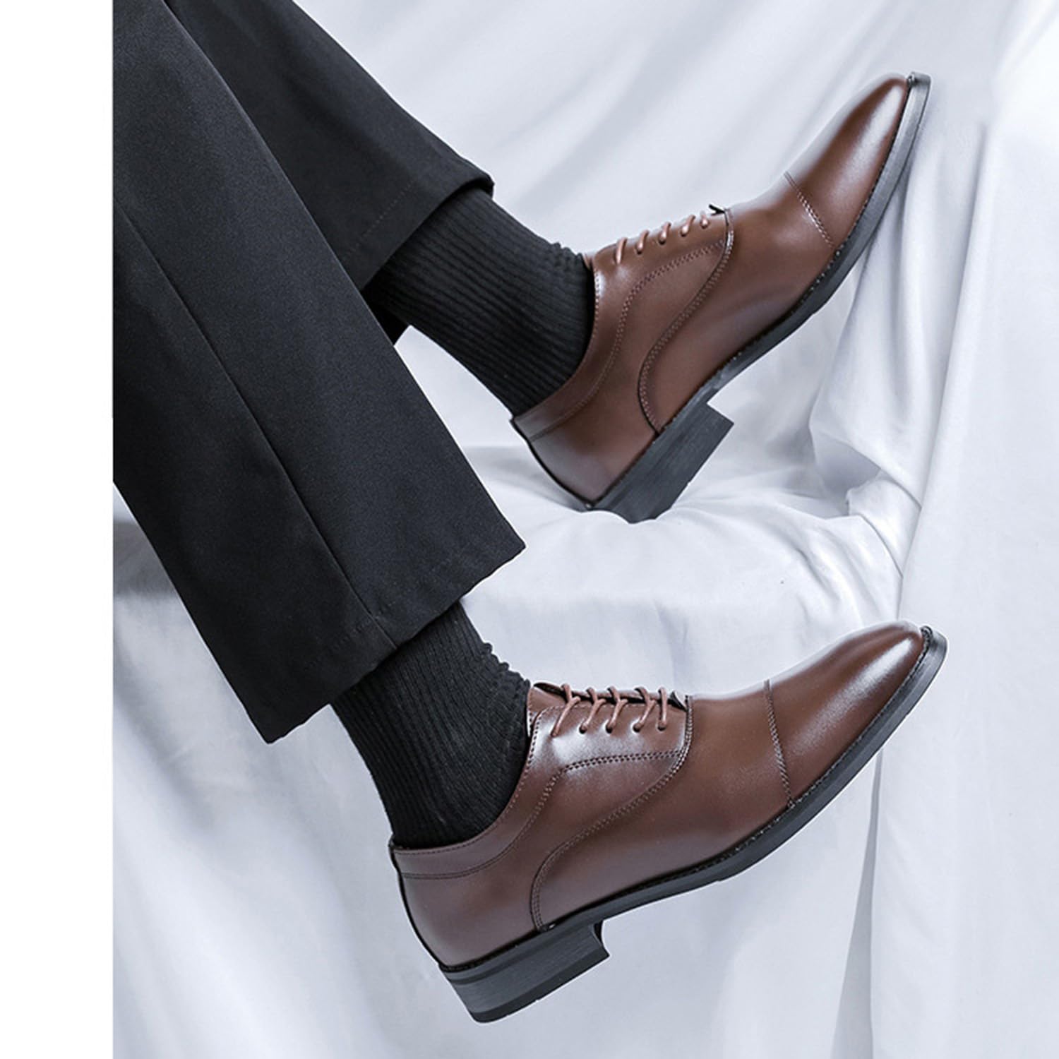 Scarpe da Uomo con Lacci per Affari, Ufficio, da Sposa, Oxford
