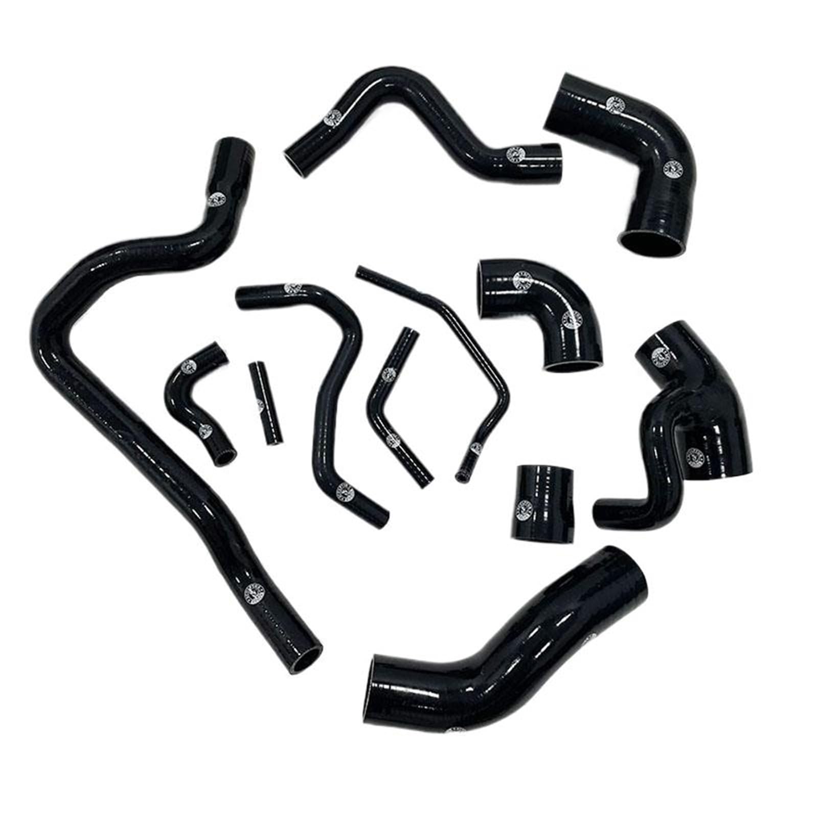 Manguito Turbo manguera de intercooler Kit de manguera de turbo de silicona compatible con Volvo 850 T-5/T-5R 1993-1997 S70/V70 T5 2,3 L, tubo de refrigerante del radiador(K8-157-012-016 Black)