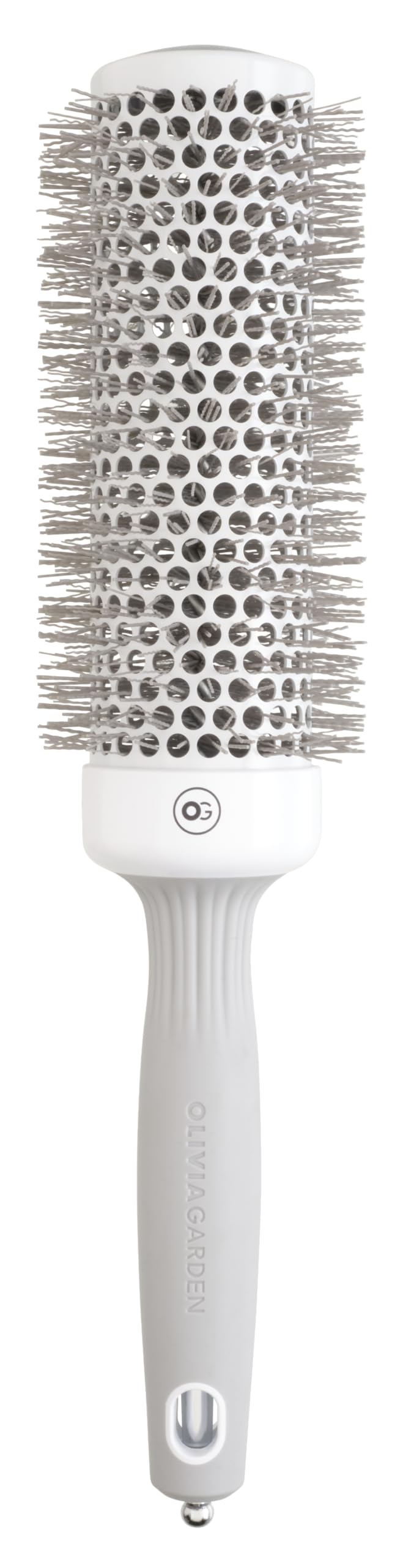 Olivia Garden - Expert Blowout Speed White and Grey Hairbrush- 45, 0.1 kilograms