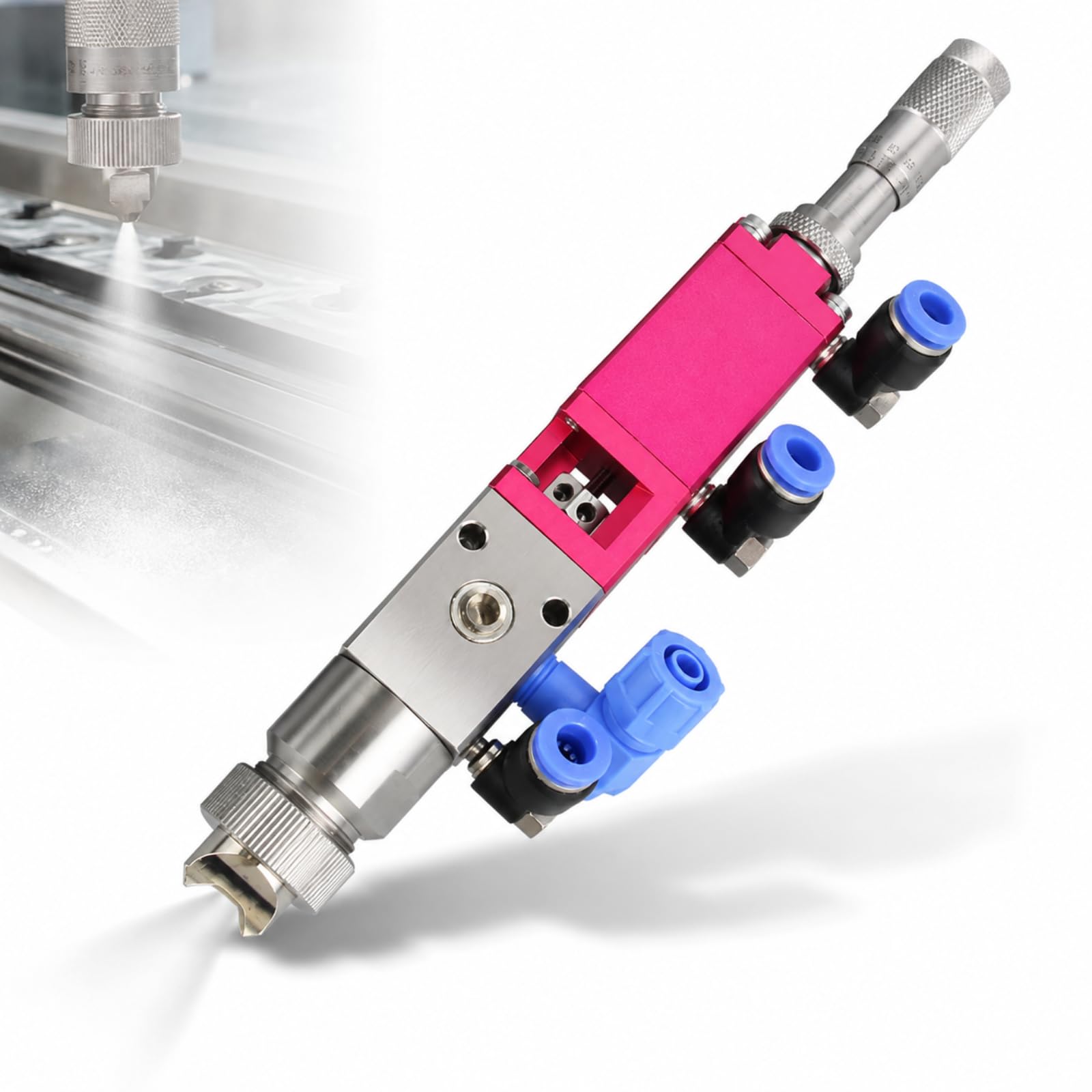 Válvula Dispensadora Neumática De Precisión Con Dedal, Dispensador Neumático De Pegamento Con Ventilador, Ancho De Pulverización De 30 Mm, Para Pegamento Blanco, Lubricante, Grasa Y Tinta