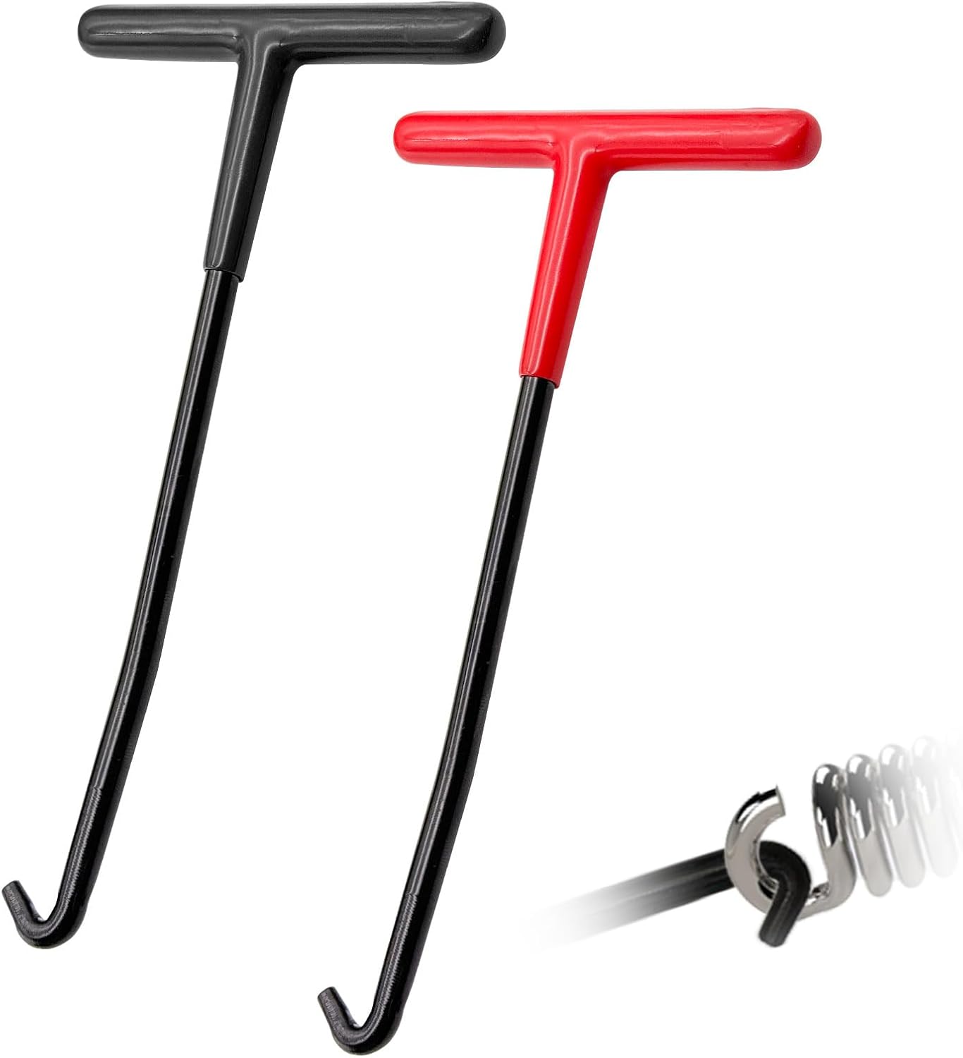 2PCS Exhaust Spring Puller Tool, Spring Hook, T Shaped Handle Exhaust Pipe Puller Installer Hooks Tool, Snowmobile Accessories Springs Removal Tool Universal for Motorcycle Dirt Bike
