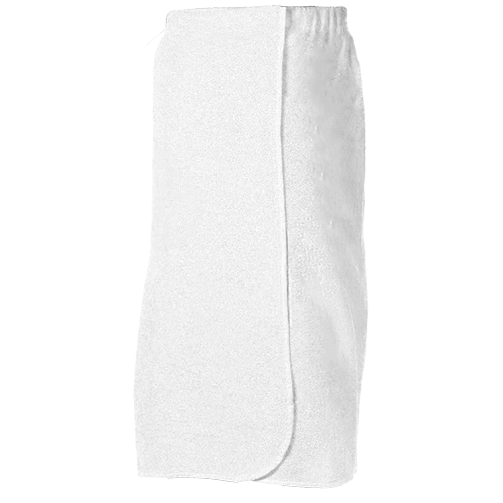 aztex Women's Towelling Cotton Sarong with Elasticated Back and Fastener - One Size, Beachwear Cover-Up