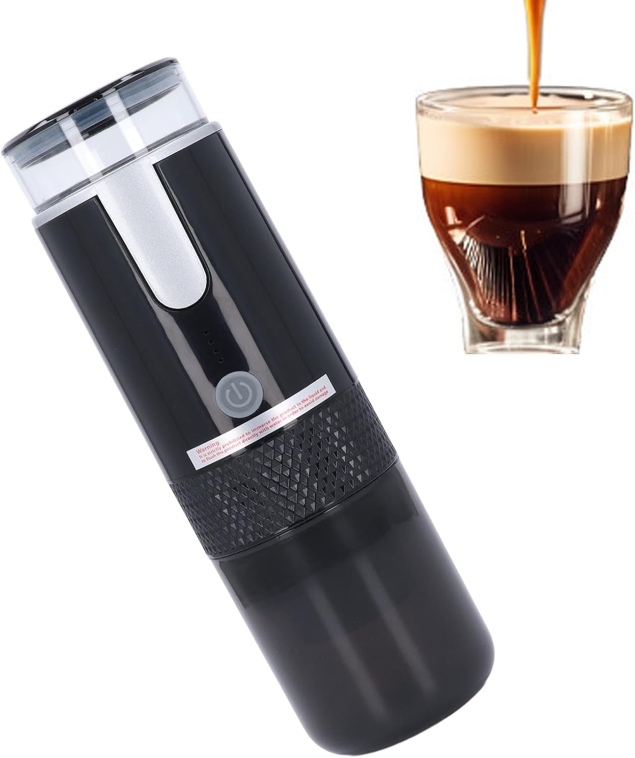 Cafetera Portátil Recargable para Cápsulas y Molido con Infusión Fría y Caliente