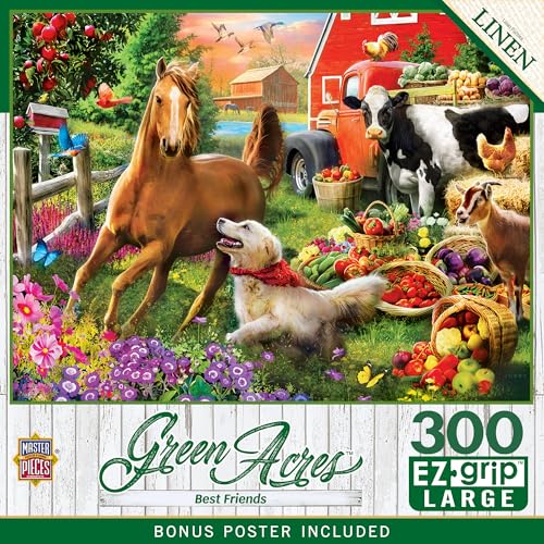 Masterpieces - Rompecabezas de 300 piezas, Gran Tacto EZ Grip, Mejores Amigos, Diversión para Adultos, Adultos Mayores, Familia, Niños, Acabado Mate, 18"x24" miniatura 1