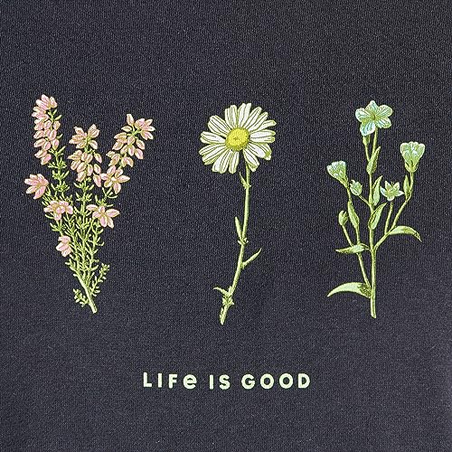 Women's Detailed Wildflowers Long Sleeve Crusher Tee2