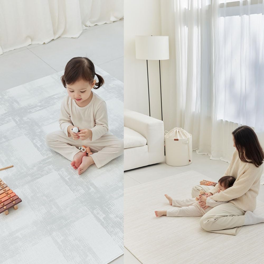 Amazon.co.jp: Dwinguler もちもちクッションプレイマット 防水 120