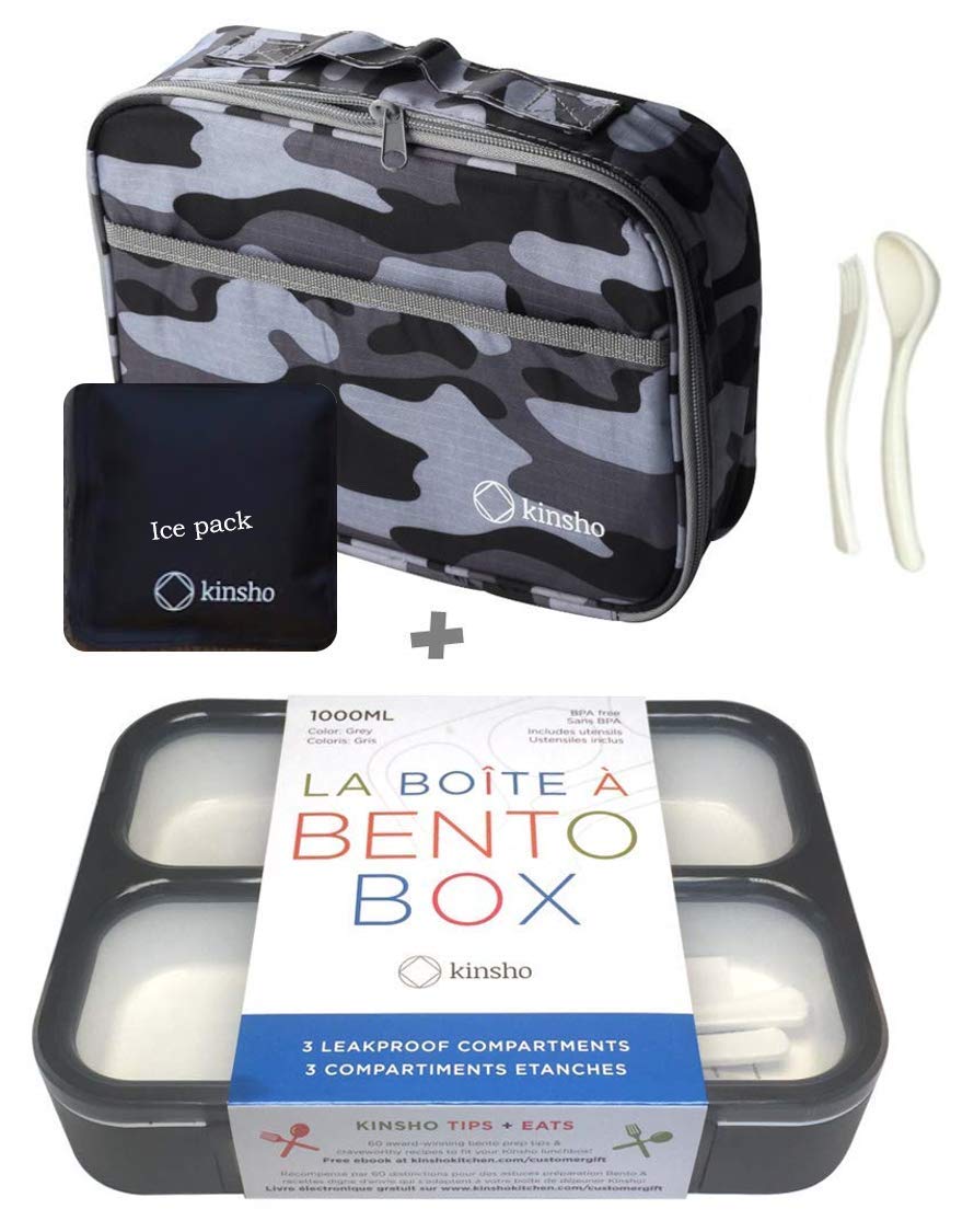 Buy Camo Lunch Box for Boys Bento Boxes with Bag, Ice Pack Set Snack Containers for Kids Men