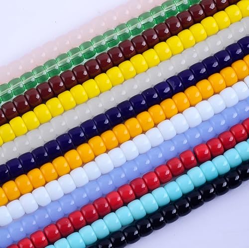 Miniatura 8 de Cuentas de vidrio para pulseras, kit de fabricación de joyas, 288 piezas de 0.236 x 0.315 pulgadas (0.236 x 0.315 in), surtido a granel,