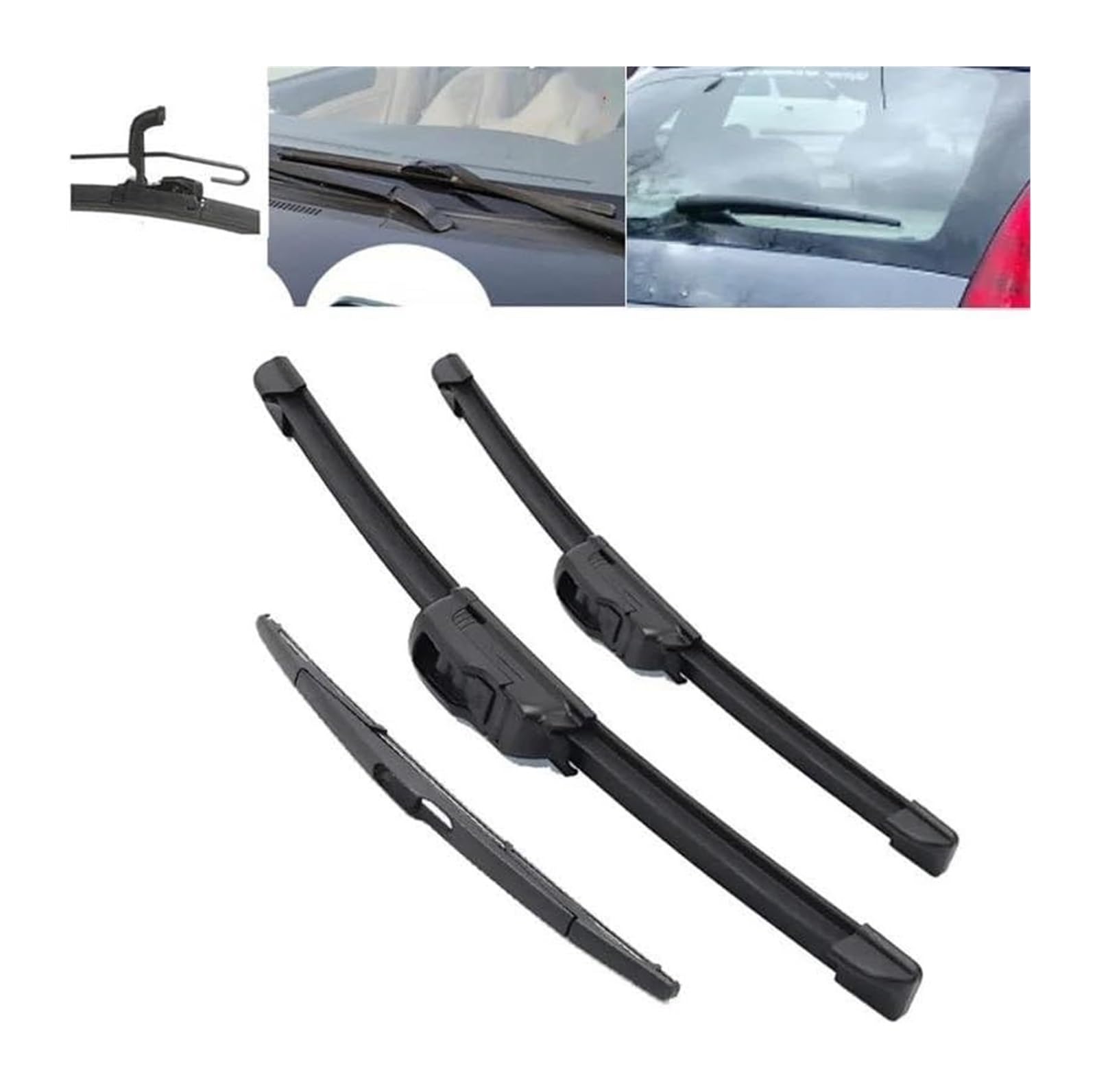 Tergilunotto Automobilistico per C3 MK1 2002-2009 Spazzole Tergicristallo Auto Anteriore E Posteriore Tergicristalli Parabrezza Parabrezza Finestra