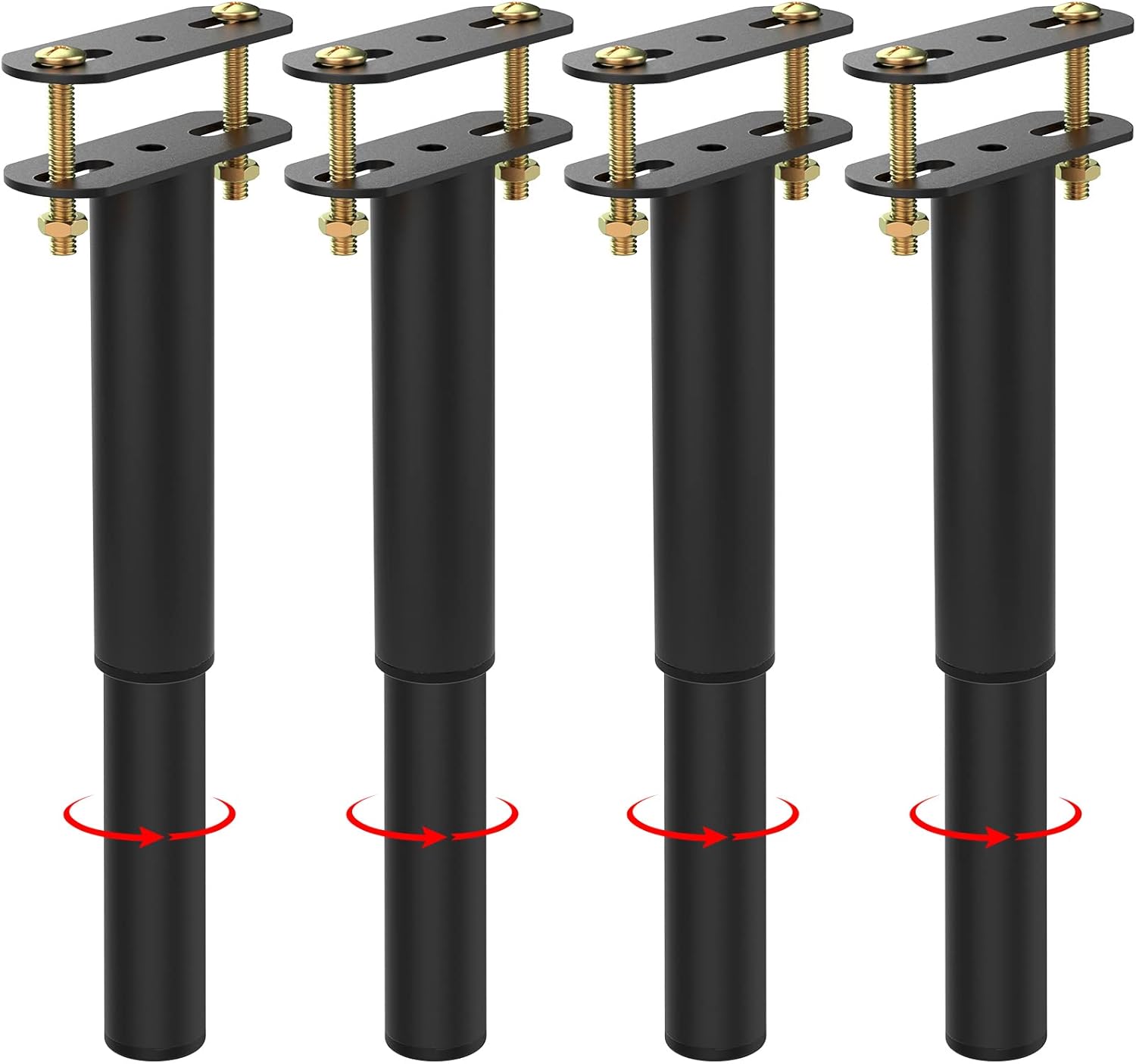 POROHOM 4PCS (7"13.5") Adjustable Metal Bed Frame Support