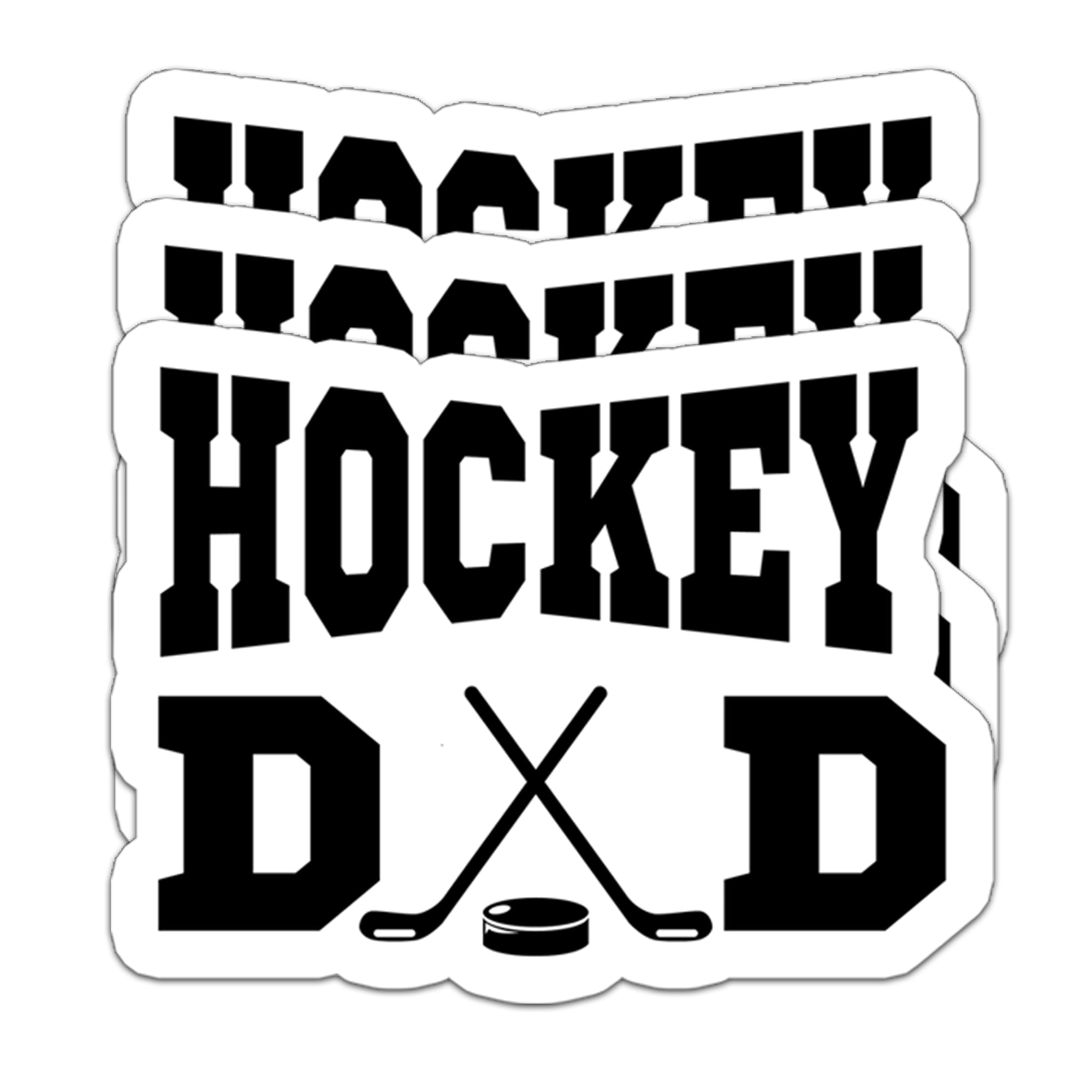 (3pcs) Hockey Dad Sticker – Gifts for Dad on Father’s Day, Waterproof Vinyl Decal for Water Bottle, Laptop, Tumbler, Book, Phone – Hockey Stickers for