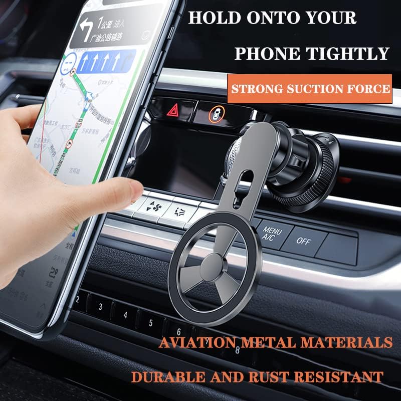 Miniatura 3 de Soporte de coche MagSafe 42 potentes imanes Soporte magnético para teléfono para automóvil fácil de instalar Soporte de teléfono para iPhone manos
