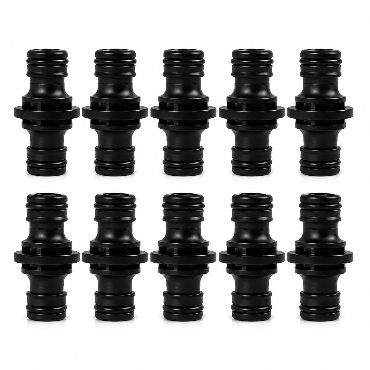 10 acopladores de manguera de 1/2 pulgadas, conector doble para manguera de jardín, conector para manguera de jardín para riego, extensión de manguera de doble cara con conexión rápida
