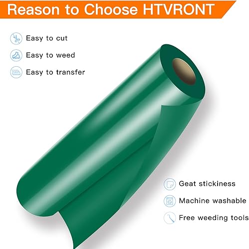 Miniatura 3 de HTVRONT - Rollo de vinilo de transferencia de calor 12 x 35pies, vinilo amarillo HTV para camisas, vinilo para Cricut y Cameo, fácil de cortar, para