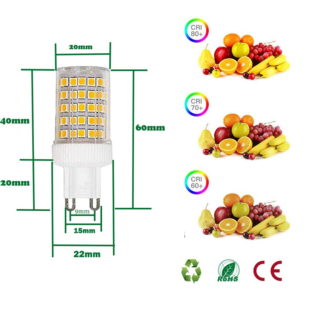 GOUGEER 20 Stück G9 10W LED Glühbirnen Ersatz 100W Halogenlampe G9 1000 Lumen, Warmweiß 3000k, Keramiksockel, Nicht Dimmbare Glühlampe für die Beleuchtung zu Hause,Kapselbirnen