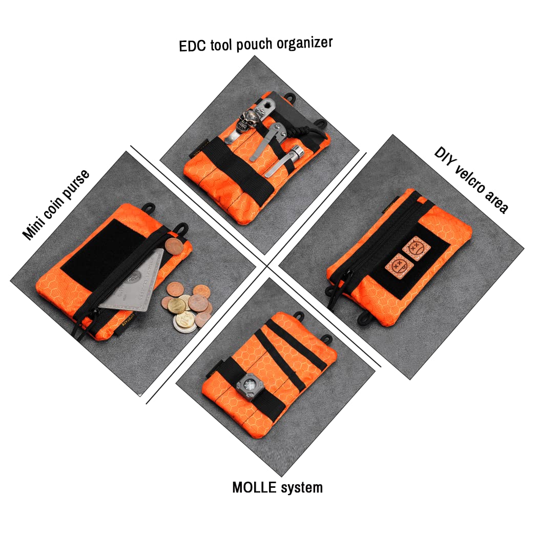 VIPERADE VE1-P EDC Sac à Outils Organiseur EDC Pochette Petits Sacs EDC Organiseur de Poche Sac Multi-Outils en Nylon Petit pour Lampe de Poche, Couteau, Stylo, carnet